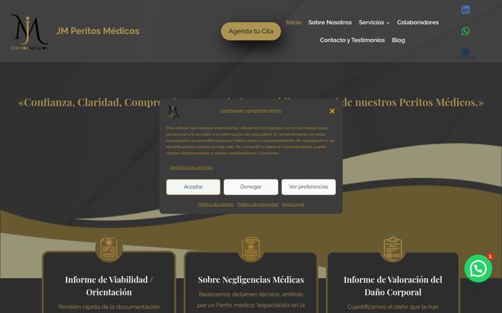 Screenshot of jmperitomedico.com