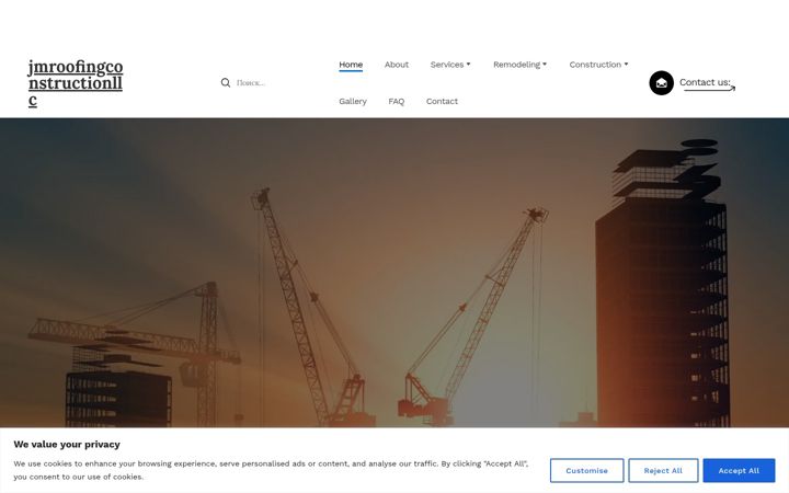 Screenshot of jmroofingconstructionllc.com