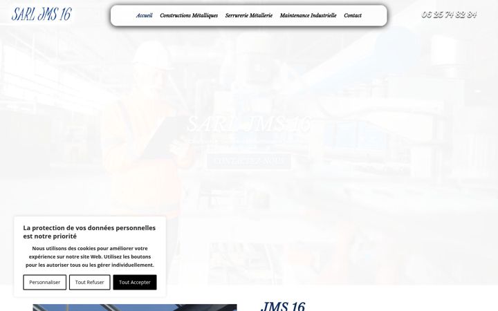 Screenshot of jms16constructionsmetalliques.fr