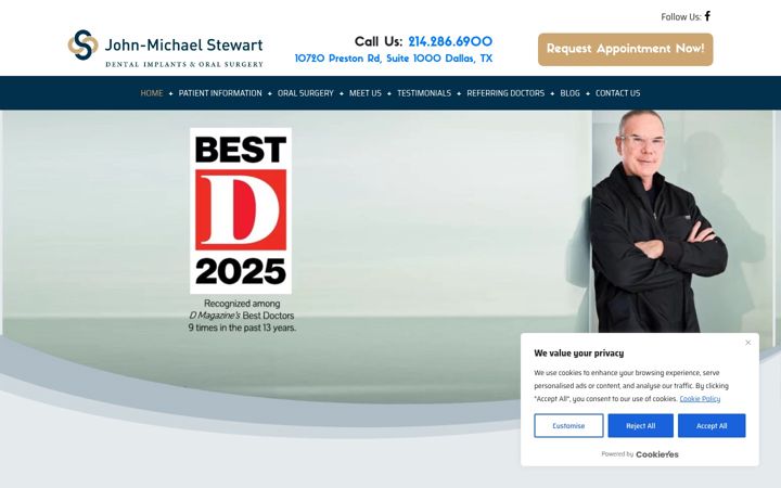 Screenshot of jmsoralsurgery.com