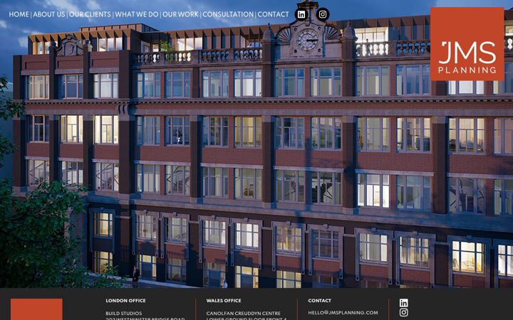 Screenshot of jmsplanning.com