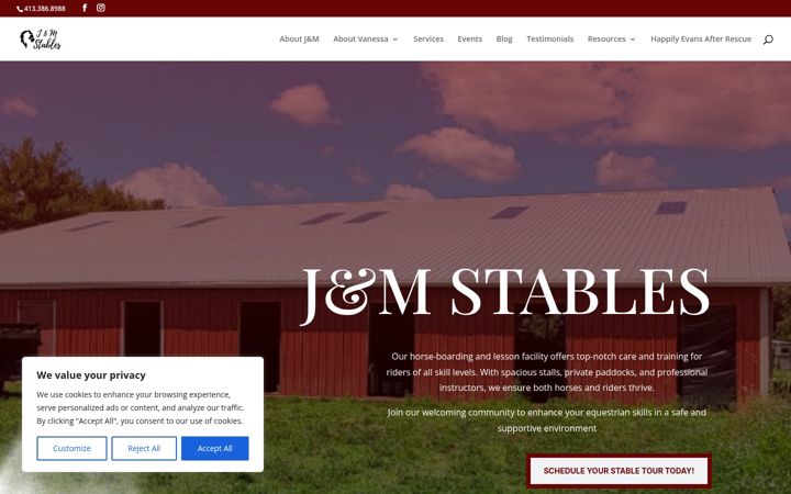 Screenshot of jmstablesma.com