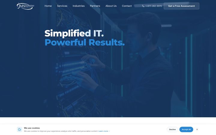 Screenshot of jmstechs.com