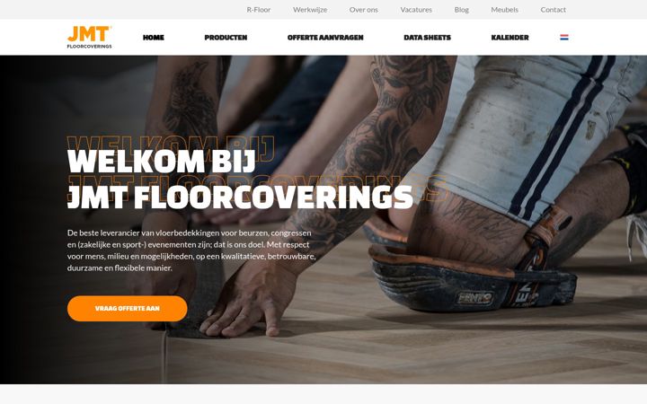 Screenshot of jmtfloorcoverings.nl