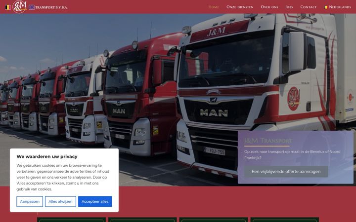Screenshot of jmtransport.be