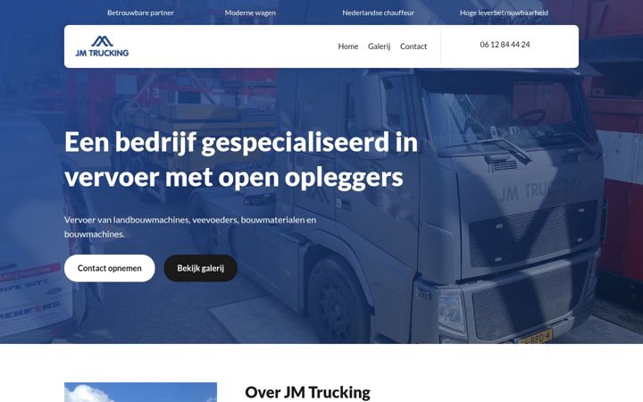 Screenshot of jmtrucking.eu