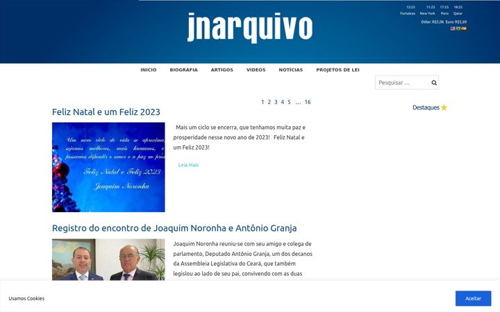 Screenshot of jnarquivo.com.br