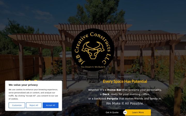 Screenshot of jnbcreativeconstructs.com