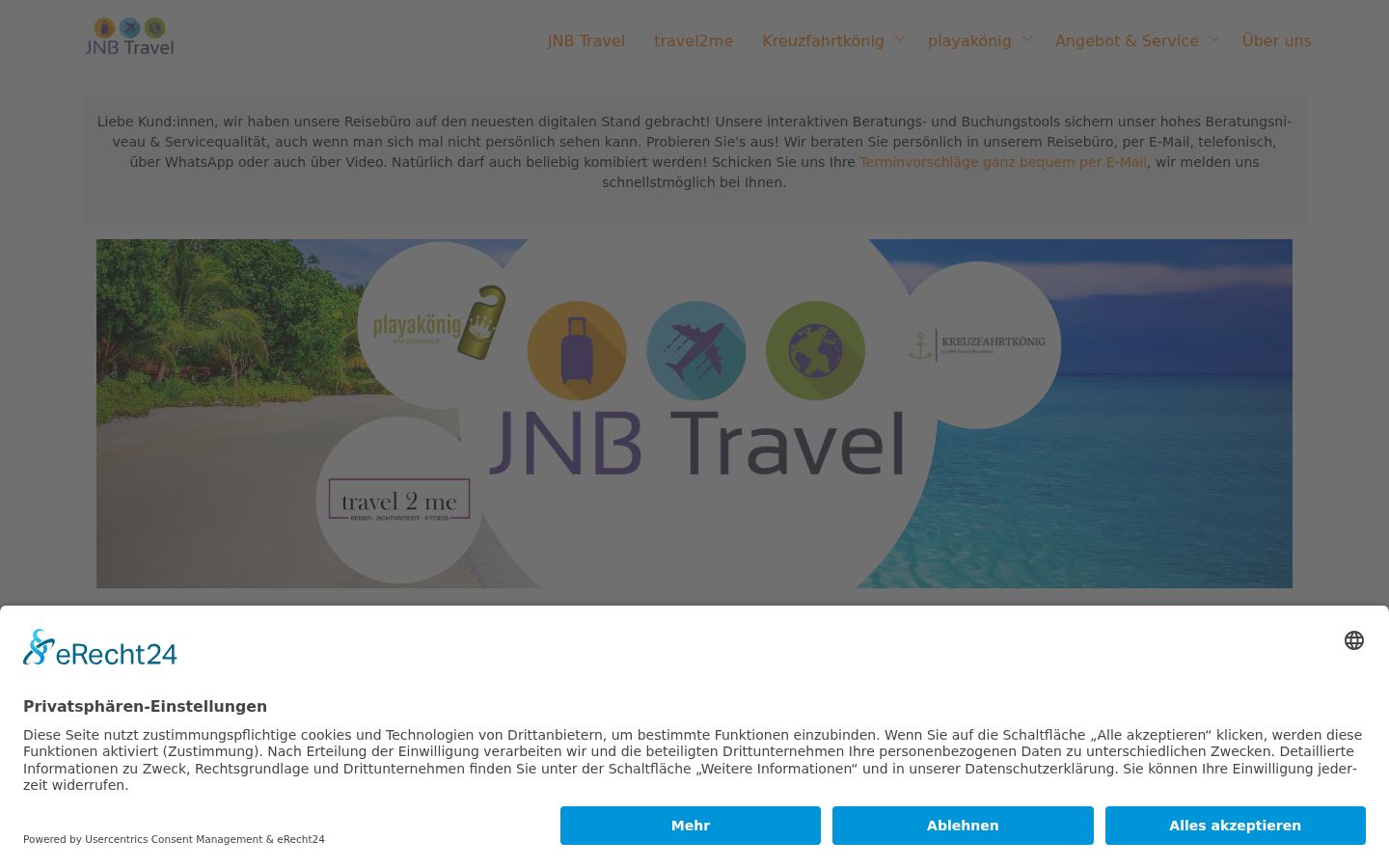 Screenshot of the consent banner shown before any interaction