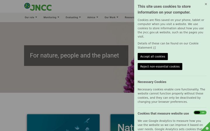 Screenshot of jncc.gov.uk