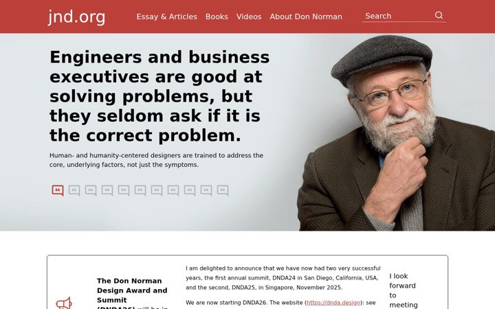 Screenshot of jnd.org
