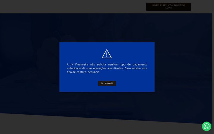 Screenshot of jnfinanceira.com.br