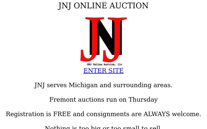 Screenshot of jnjonlineauction.com