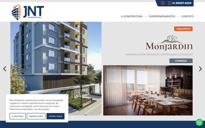 Screenshot of jntconstrucoes.com.br