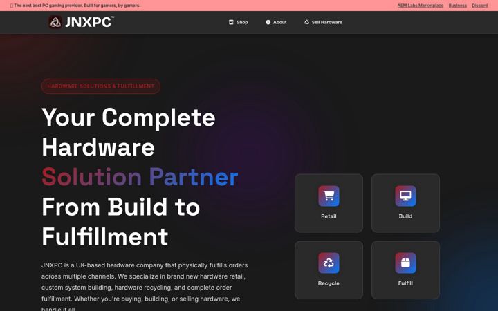 Screenshot of jnxpc.com