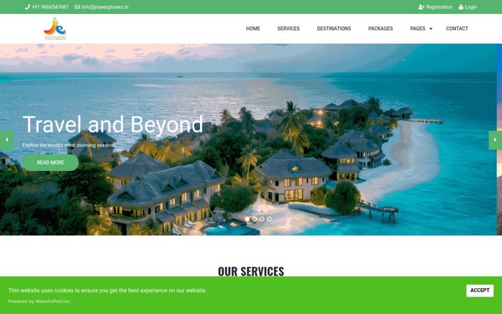 Screenshot of jnyaexplorers.in
