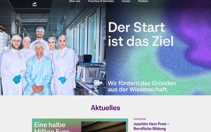 Screenshot of joachim-herz-stiftung.de