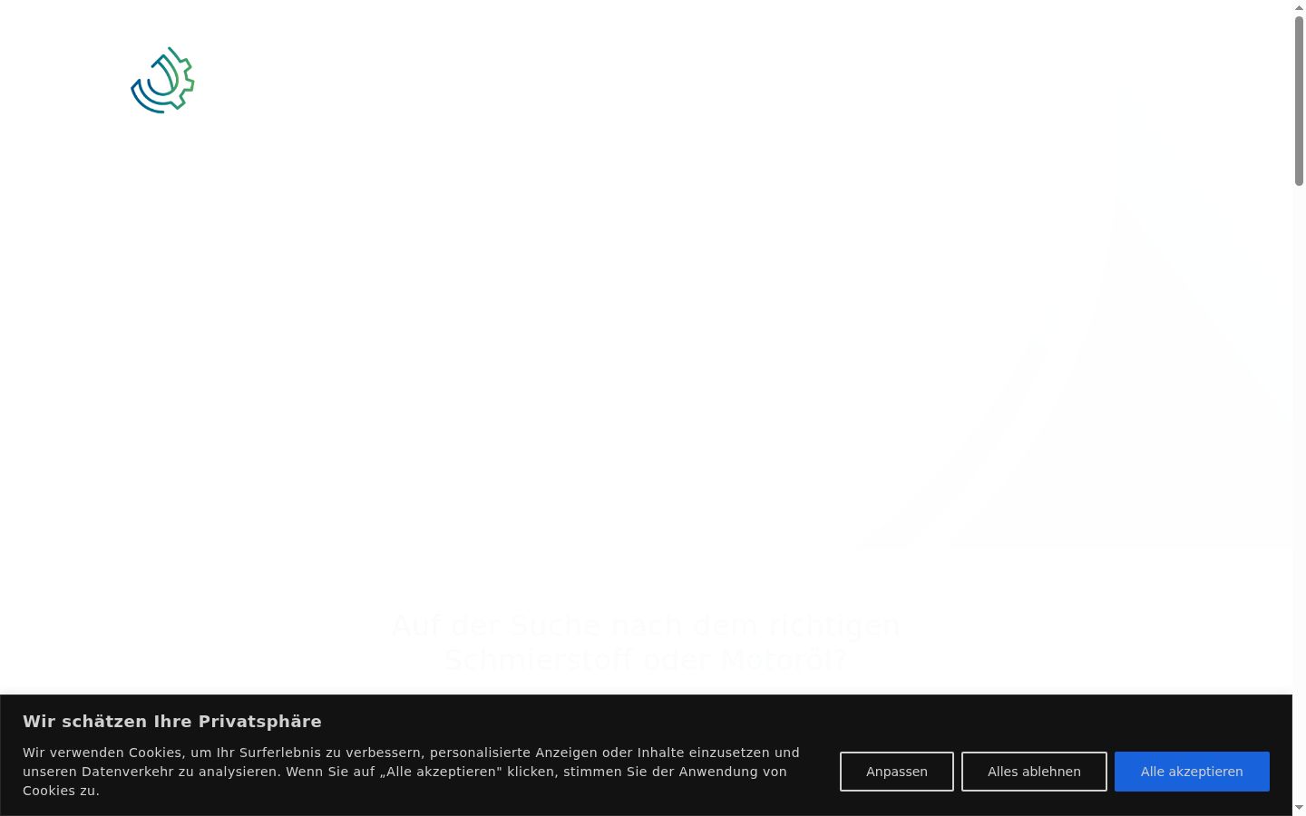 Captura de pantalla del banner de consentimiento mostrado antes de cualquier interacción