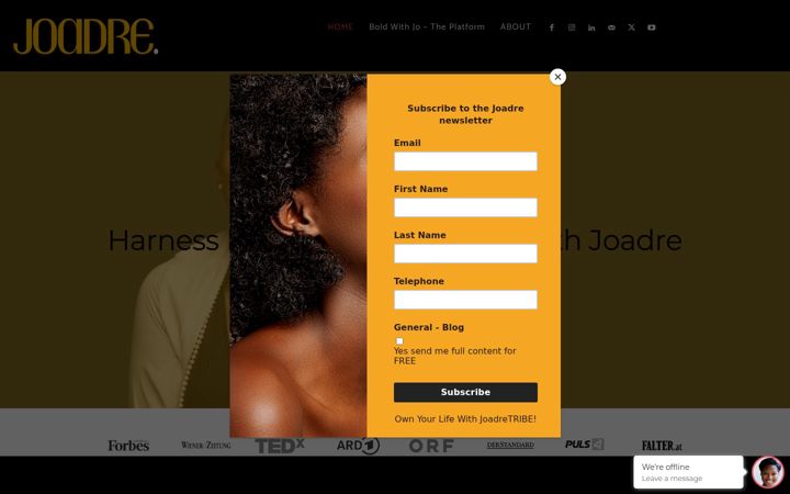 Screenshot of joadre.com