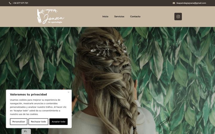 Screenshot of joanaileapaindegia.com