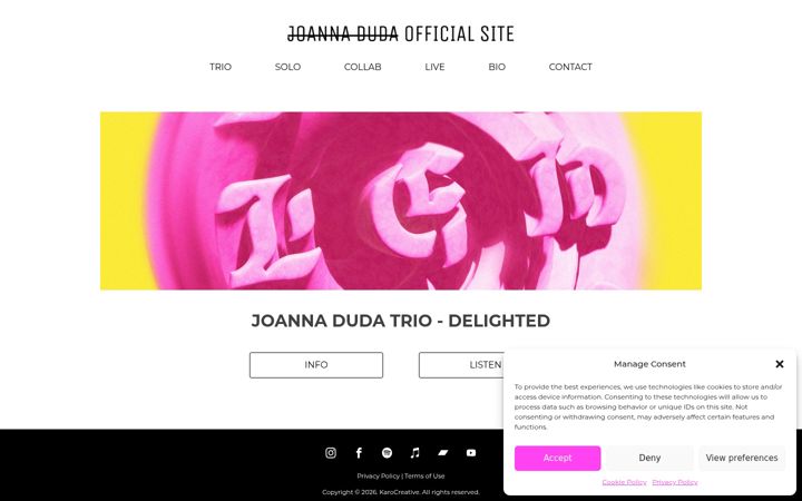 Screenshot of joannaduda.eu