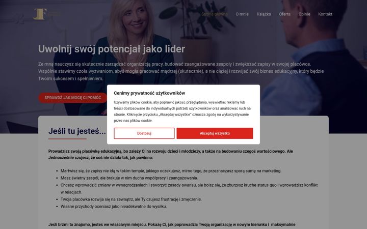 Screenshot of joannafemiak.pl