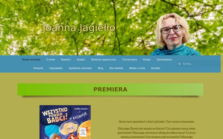 Screenshot of joannajagiello.com