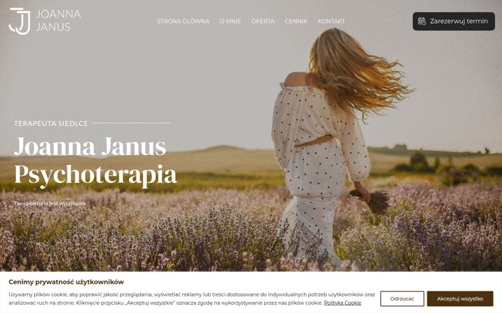 Screenshot of joannajanus.pl