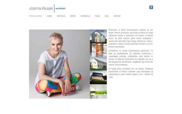 Screenshot of joannaklusak.com