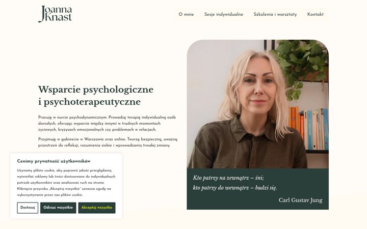 Screenshot of joannaknast.pl