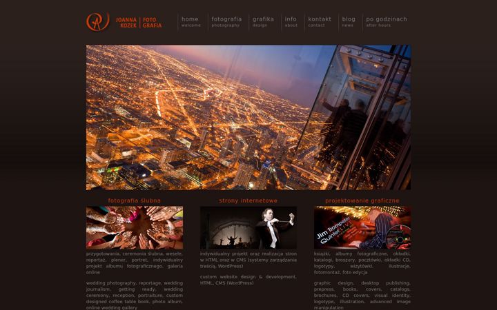 Screenshot of joannakozek.com