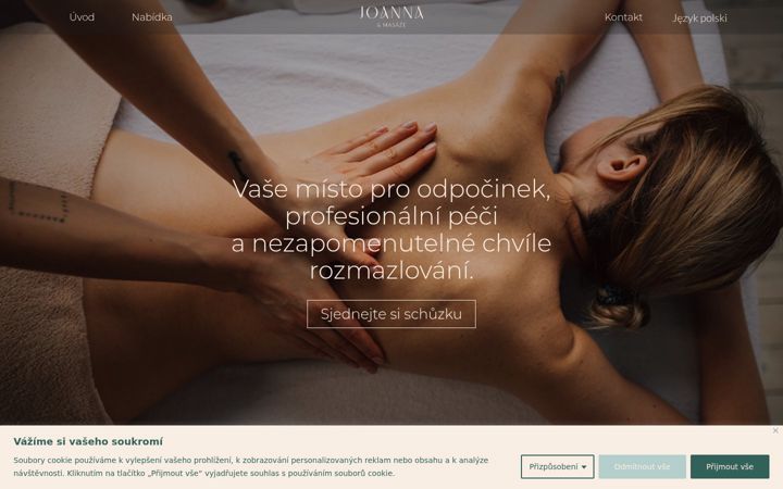 Screenshot of joannamasaze.cz