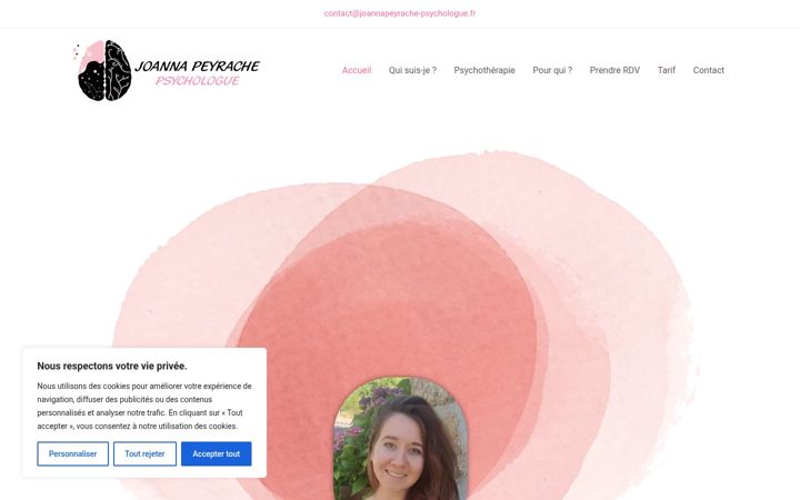 Screenshot of joannapeyrache-psychologue.fr