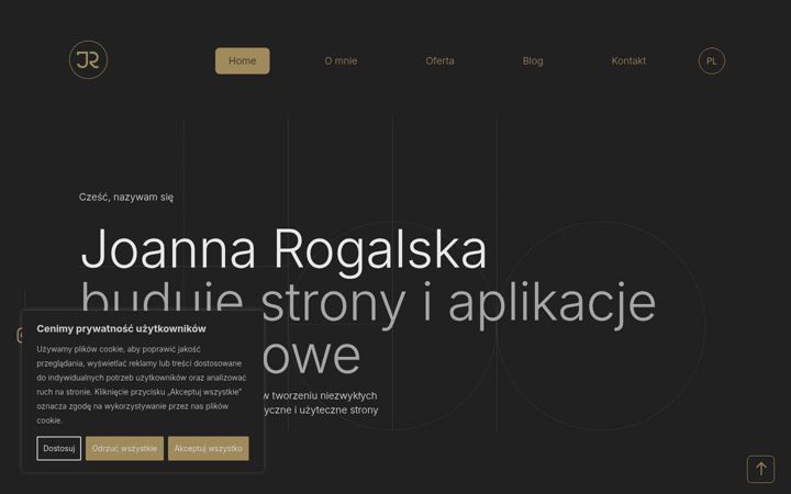 Screenshot of joannarogalska.pl