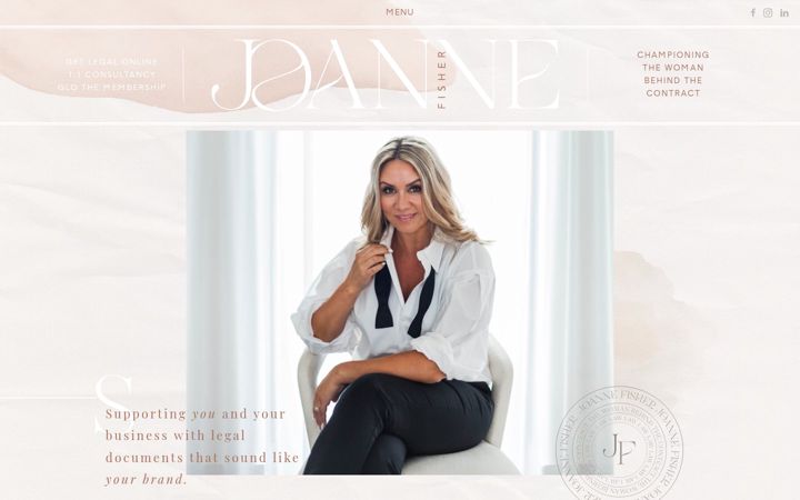 Screenshot of joannefisherlaw.co.uk