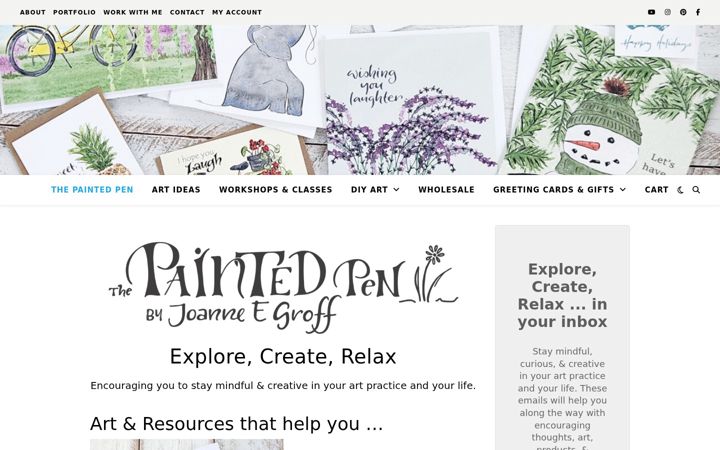 Screenshot of joannegroff.com