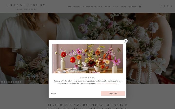 Screenshot of joannetruby.co.uk