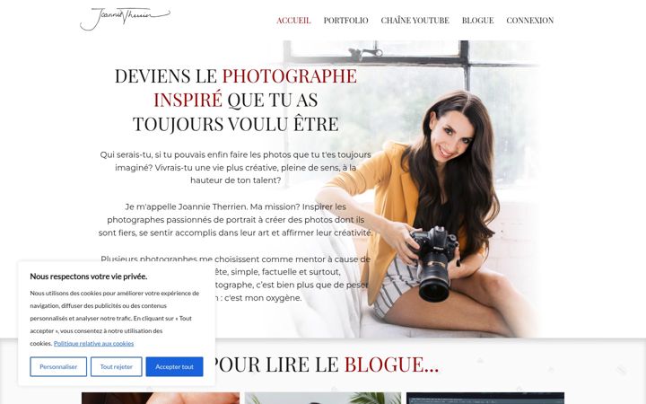 Screenshot of joannietherrien.com