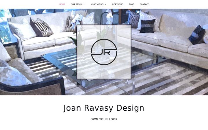 Screenshot of joanravasydesign.com