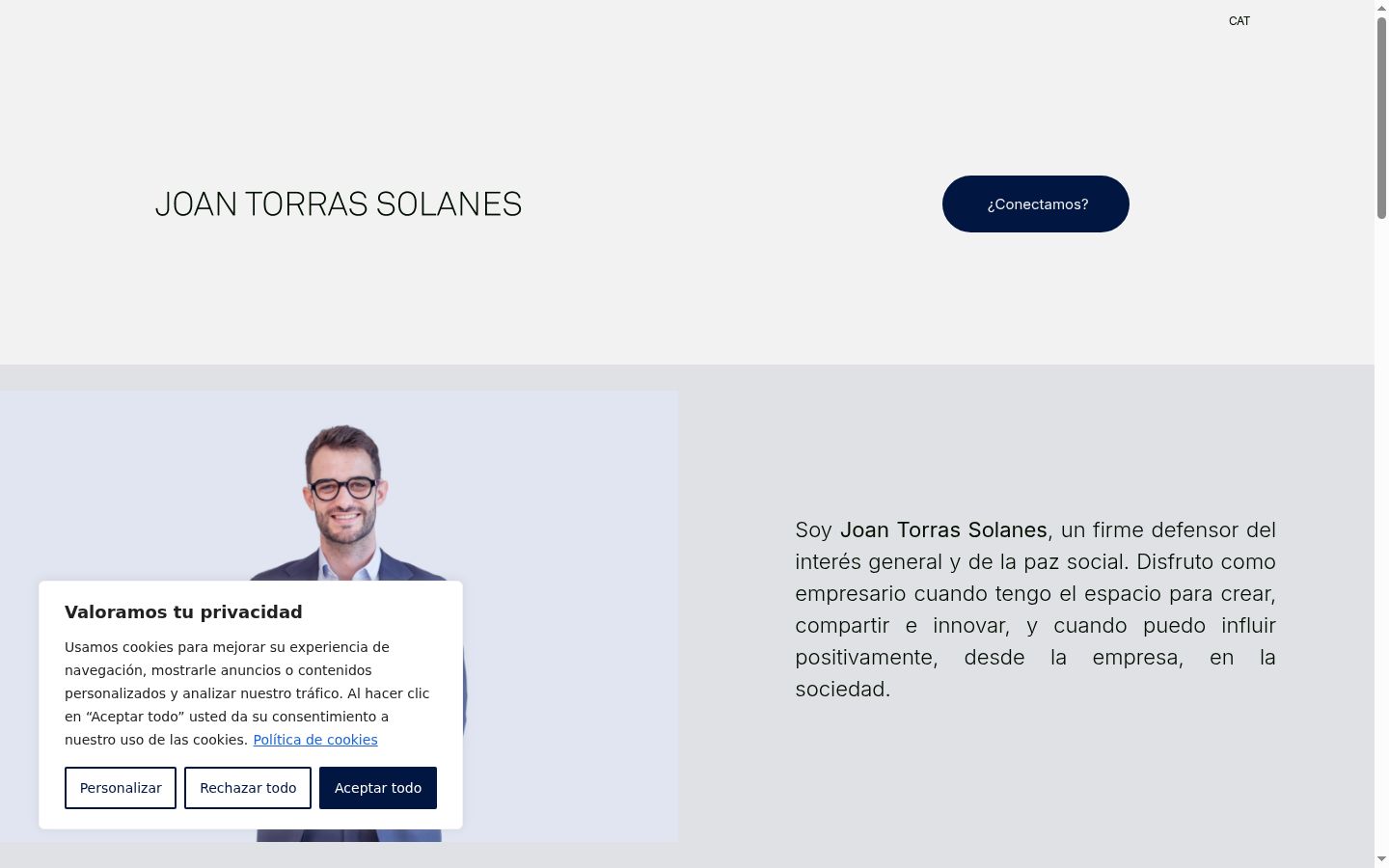 Screenshot του banner συγκατάθεσης που εμφανίστηκε πριν από οποιαδήποτε αλληλεπίδραση