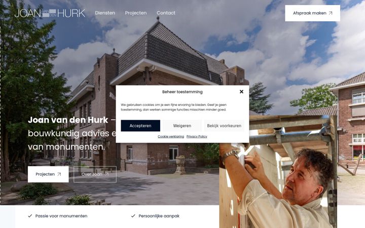 Screenshot of joanvandenhurk.nl
