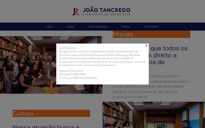 Screenshot of joaotancredo.adv.br