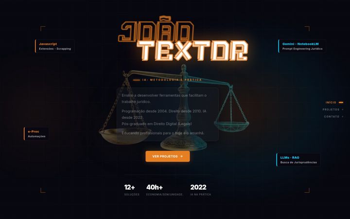 Screenshot of joaotextor.com