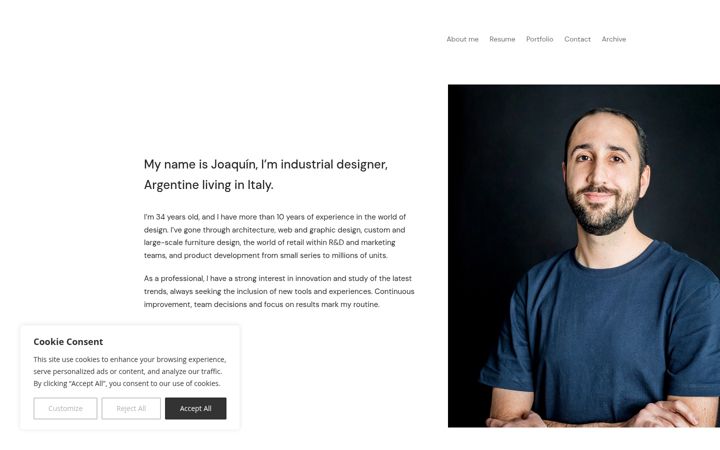 Screenshot of joaquincroux.com