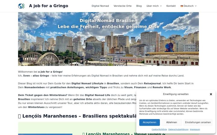 Screenshot of job-for-a-gringo.com