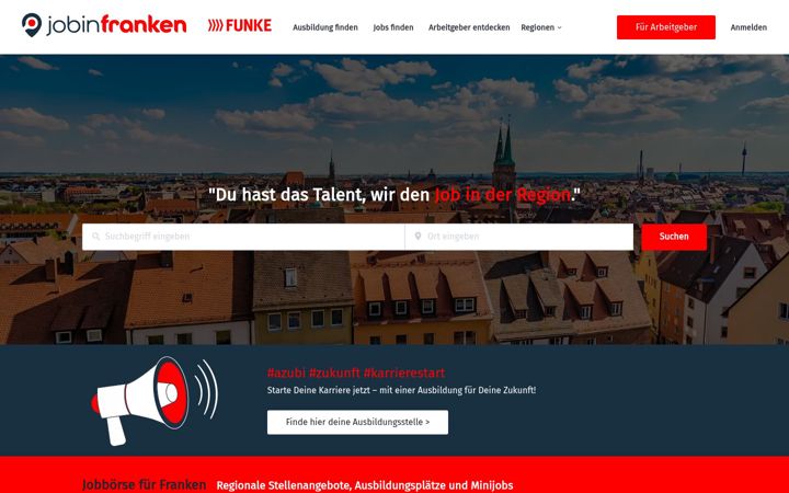 Screenshot of job-in-franken.de
