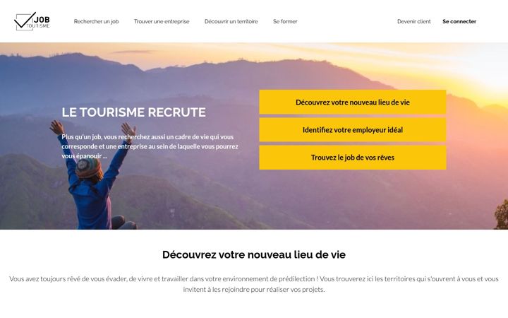 Screenshot of job-tourisme.fr