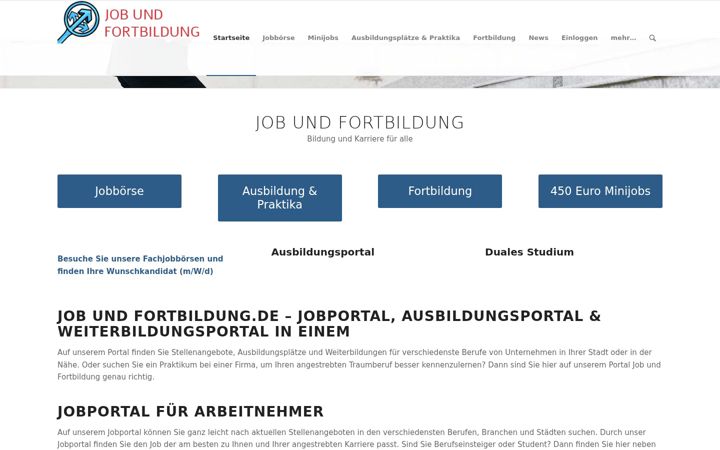 Screenshot of job-und-fortbildung.de