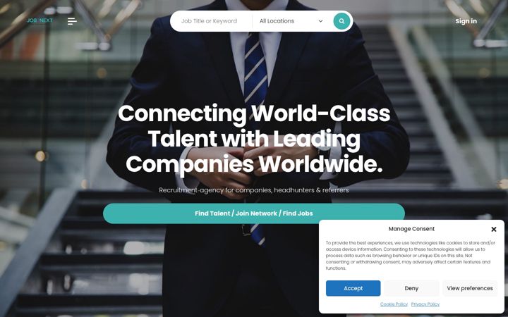 Screenshot of job2next.com