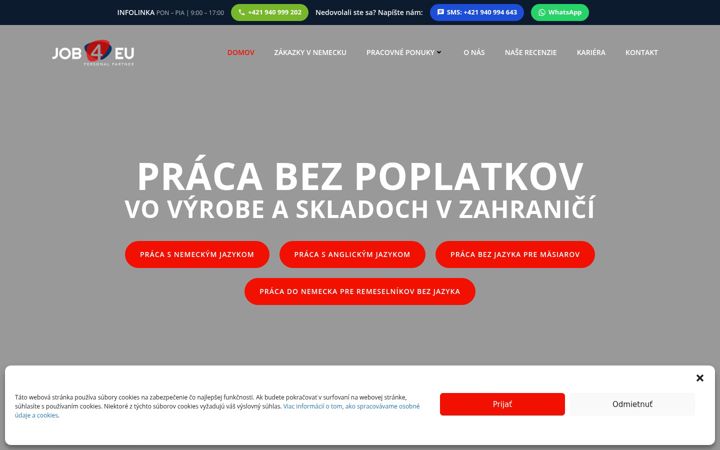 Screenshot of job4eu.sk